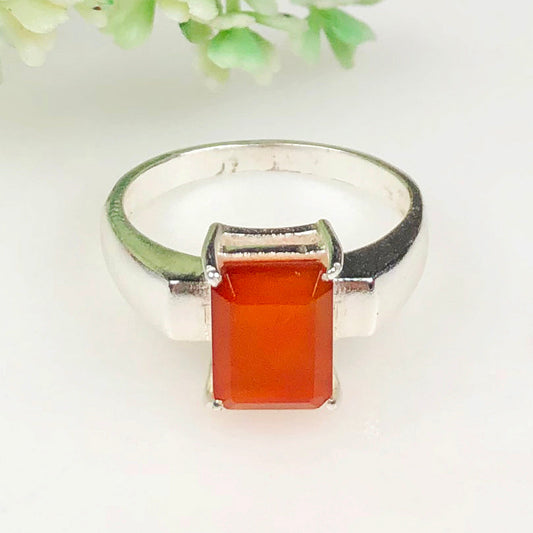 Charming Red Carnelian Ring for Women