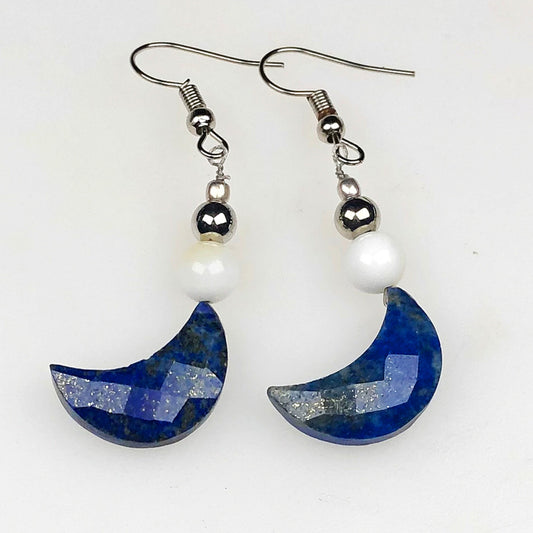 Lapis Lazuli Howlite Earrings for Women and Girls