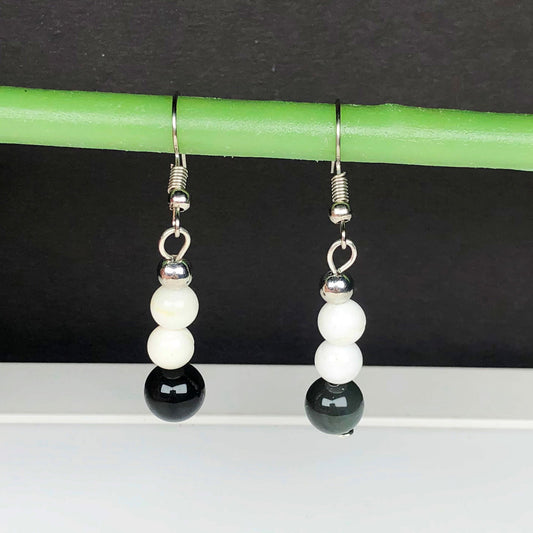 Howlite Obsidian Earrings for Women and Girls