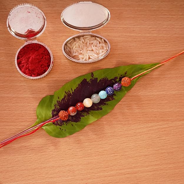 Seven Chakra With Rudarksha Rakhi for boys and men