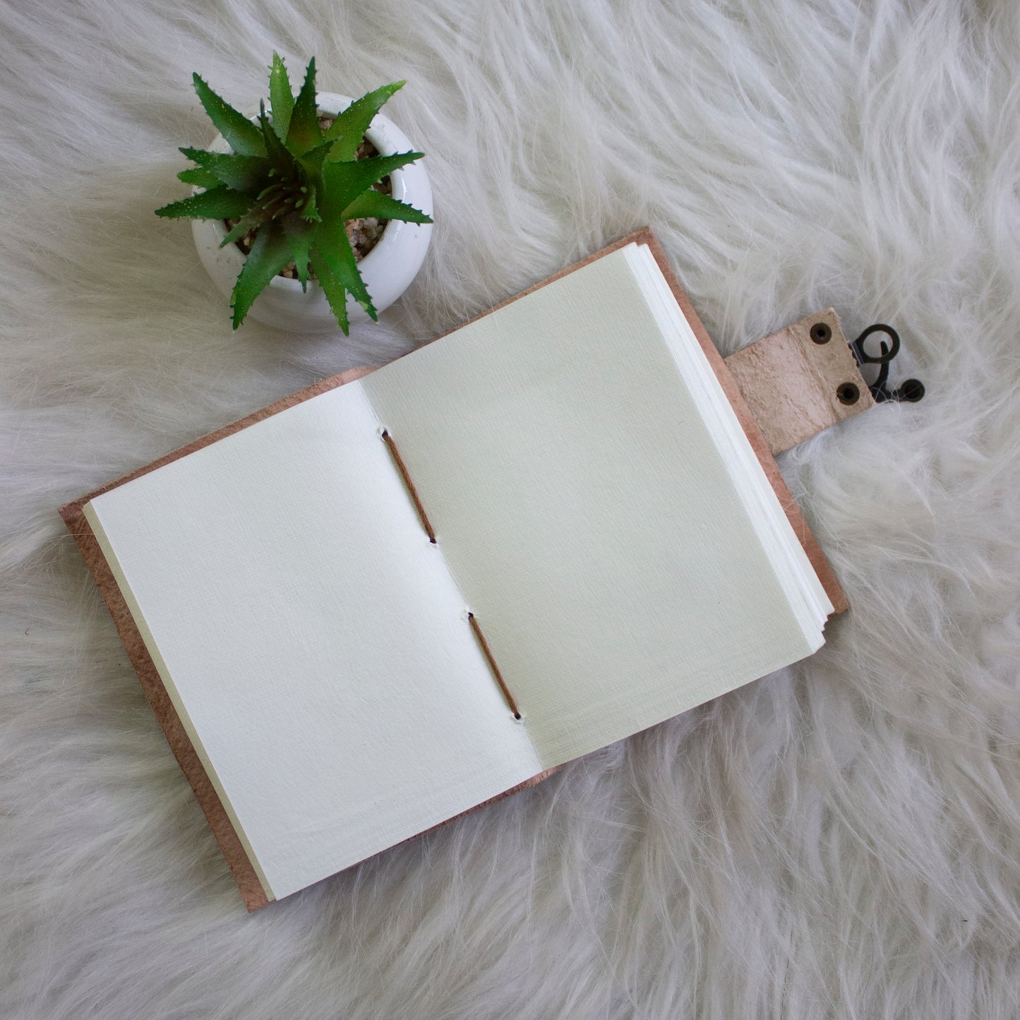 Light Brown Tiger Eye Leather Journal