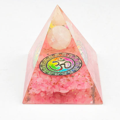 Rose Quartz Orgone Pyramid