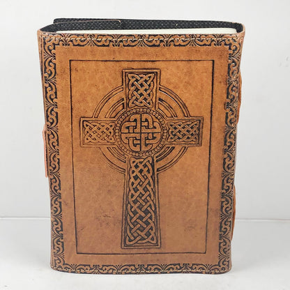 Leather Journal with Red Onyx Cross