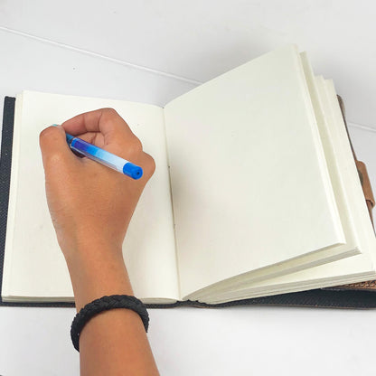 Leather Journal with Red Onyx Cross