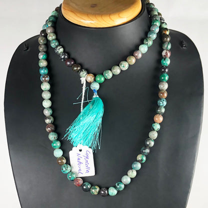 Green Chrysocolla 108 Beads Mala/Necklace