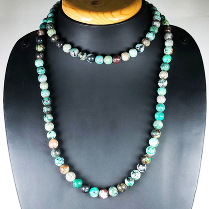 Green Chrysocolla 108 Beads Mala/Necklace