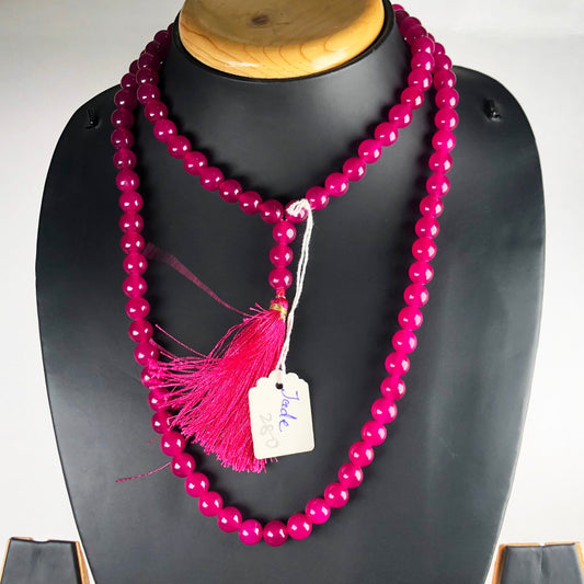 Pink Onyx  108 Beads Mala/Necklace