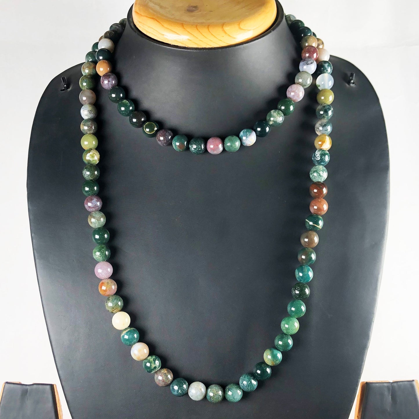 Green Indian Agate  108 Beads Mala/Necklace