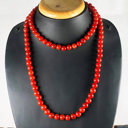 Red Onyx 108 Beads Mala/Necklace