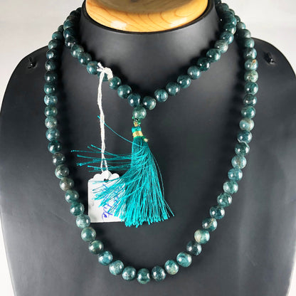 Green Moss Agate 108 Beads Mala/Necklace