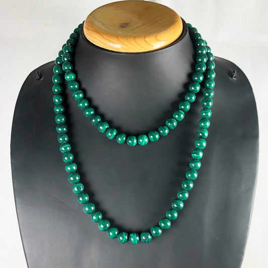 Green AAA Quality Malachite 108 Beads Mala/Necklace