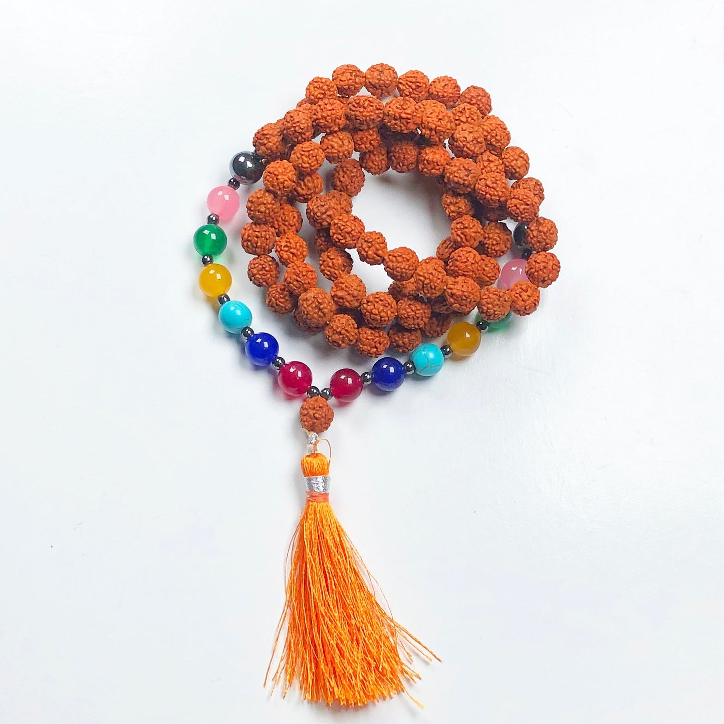 Rudraksh Seven Chakra 108 Beads Mala/Necklace