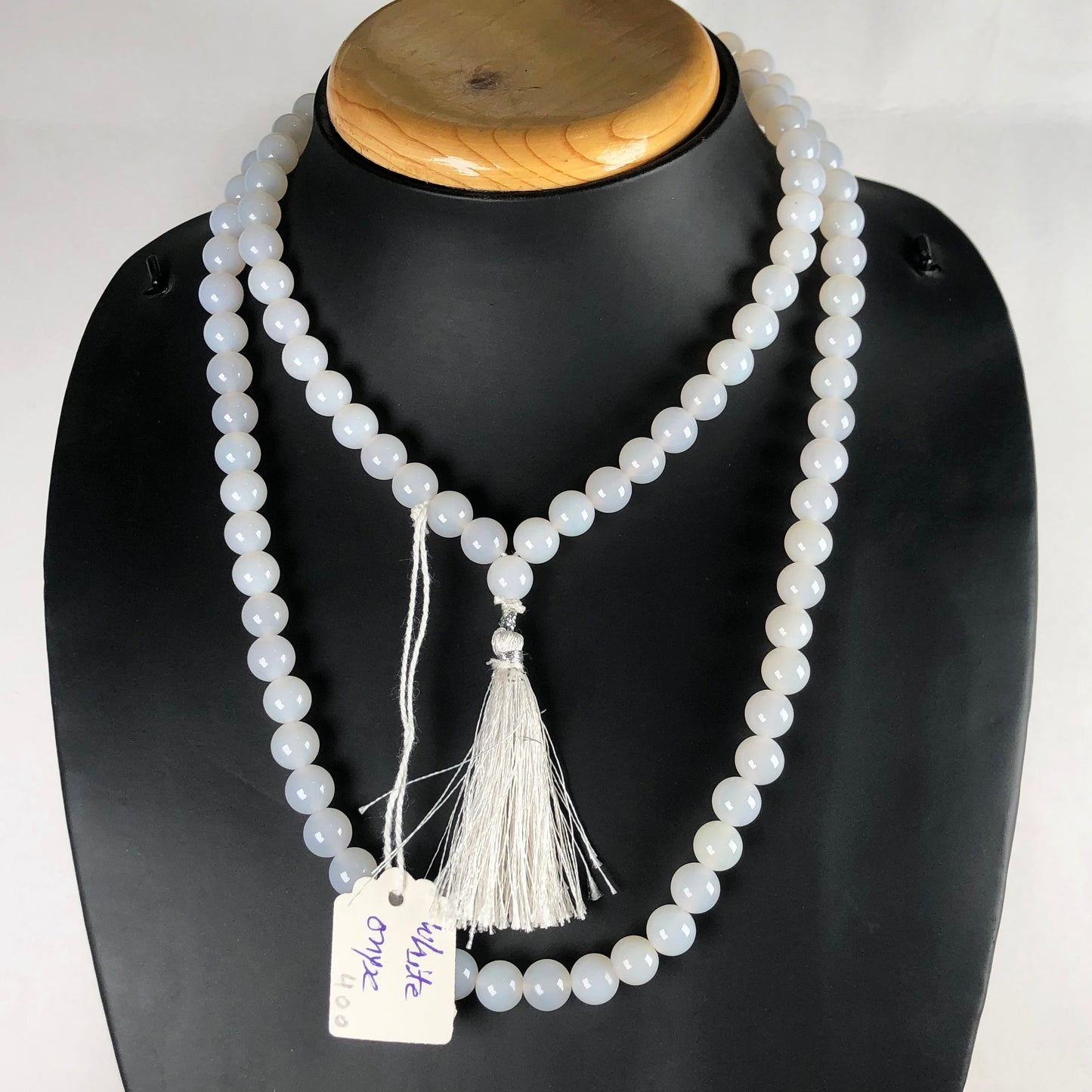 White Onyx 108 Beads Mala/Necklace