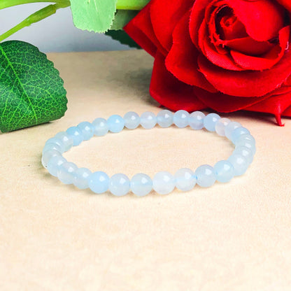 Amazing Blue Opal Bracelet Stretchable Adjustable Elastic Crystal Beads Bracelet