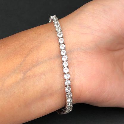 Top Quality White Topaz Sterling Silver Bracelet