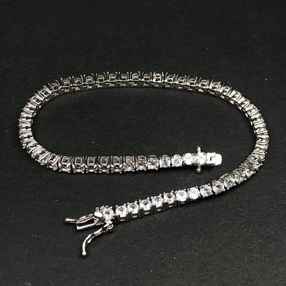 Top Quality White Topaz Sterling Silver Bracelet