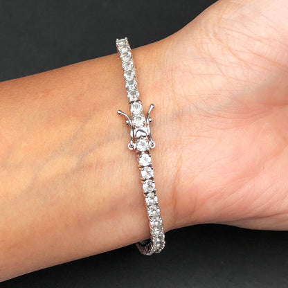 Top Quality White Topaz Sterling Silver Bracelet