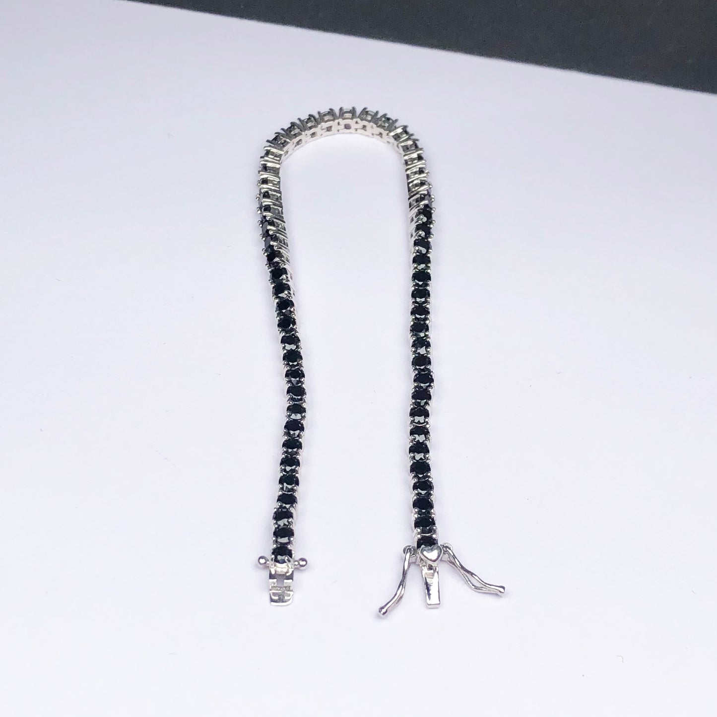 Impressive Black Spinel Sterling Silver Bracelet