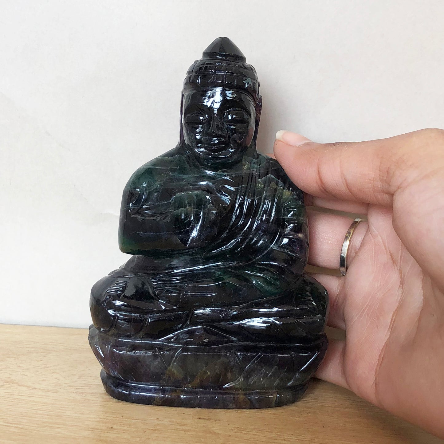 Green Fluorite Buddha Carving