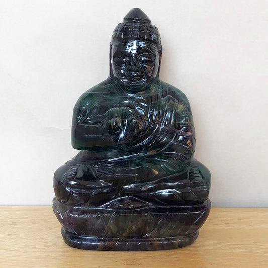 Green Fluorite Buddha Carving