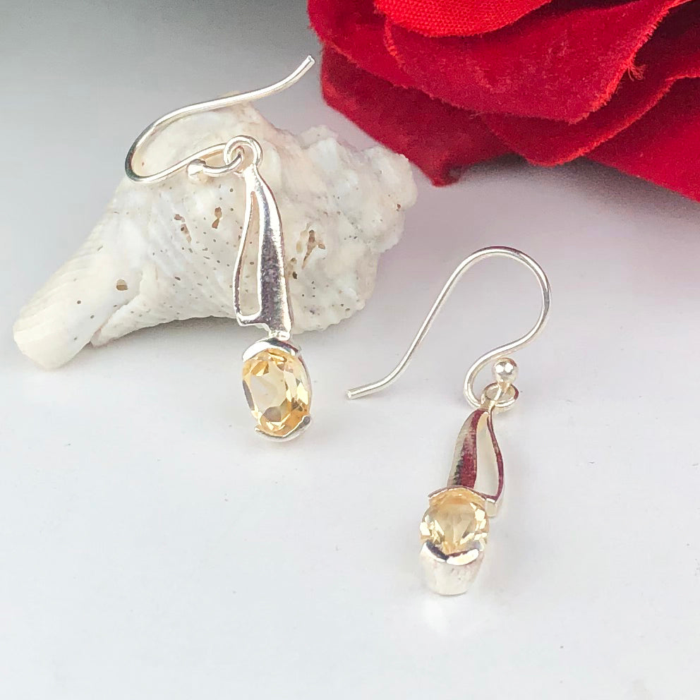 Yellow Citrine Earrings