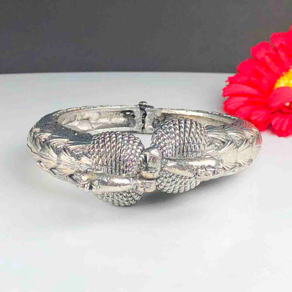 Tibet Silver Peacock Design Cuff Bracelet