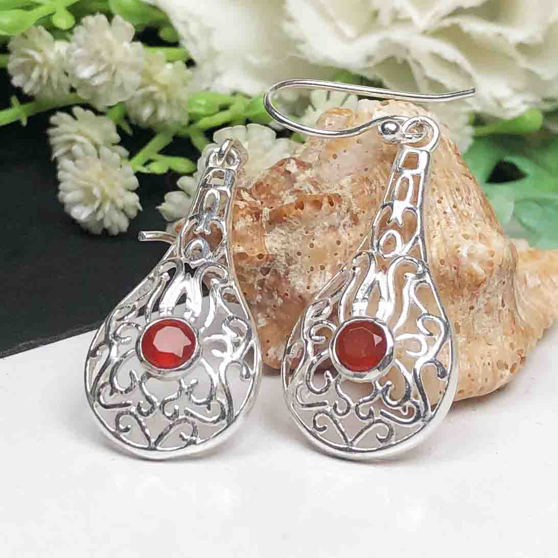 Red Carnelian Earrings