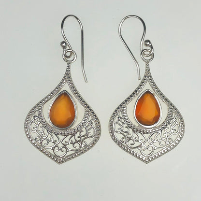 Orange Carnelian Earrings