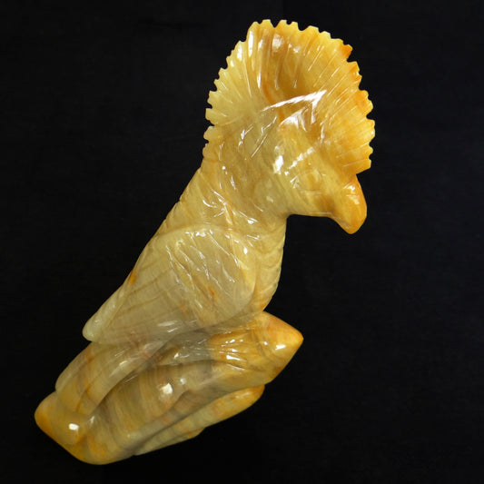 Golden Jasper Cockatoo Carved Gemstone Carving