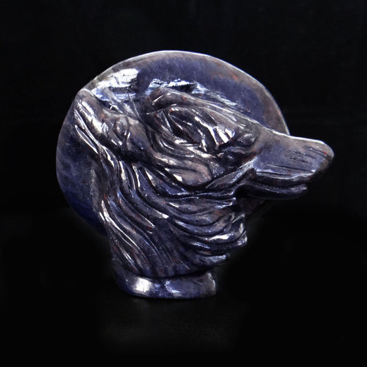 Ioite Wolf Carved Gemstone Carving