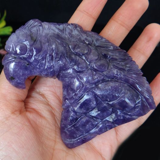 Amethyst Eagle Carved Gemstone Carving