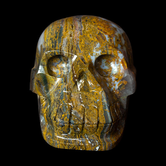 Golden Art Jasper Skull