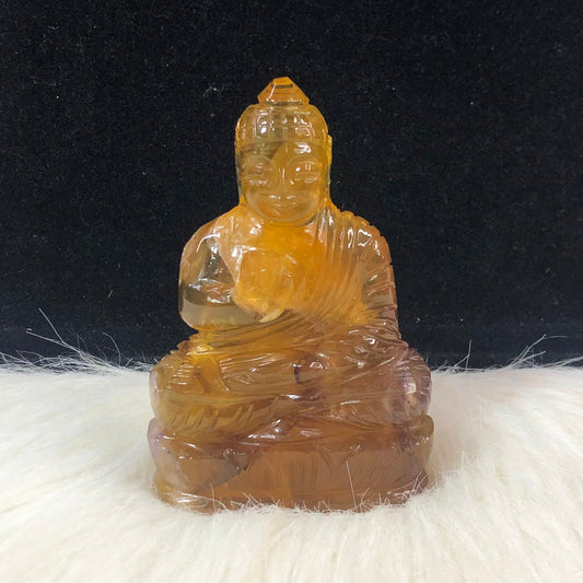 Yellow Aventurine Buddha Carving