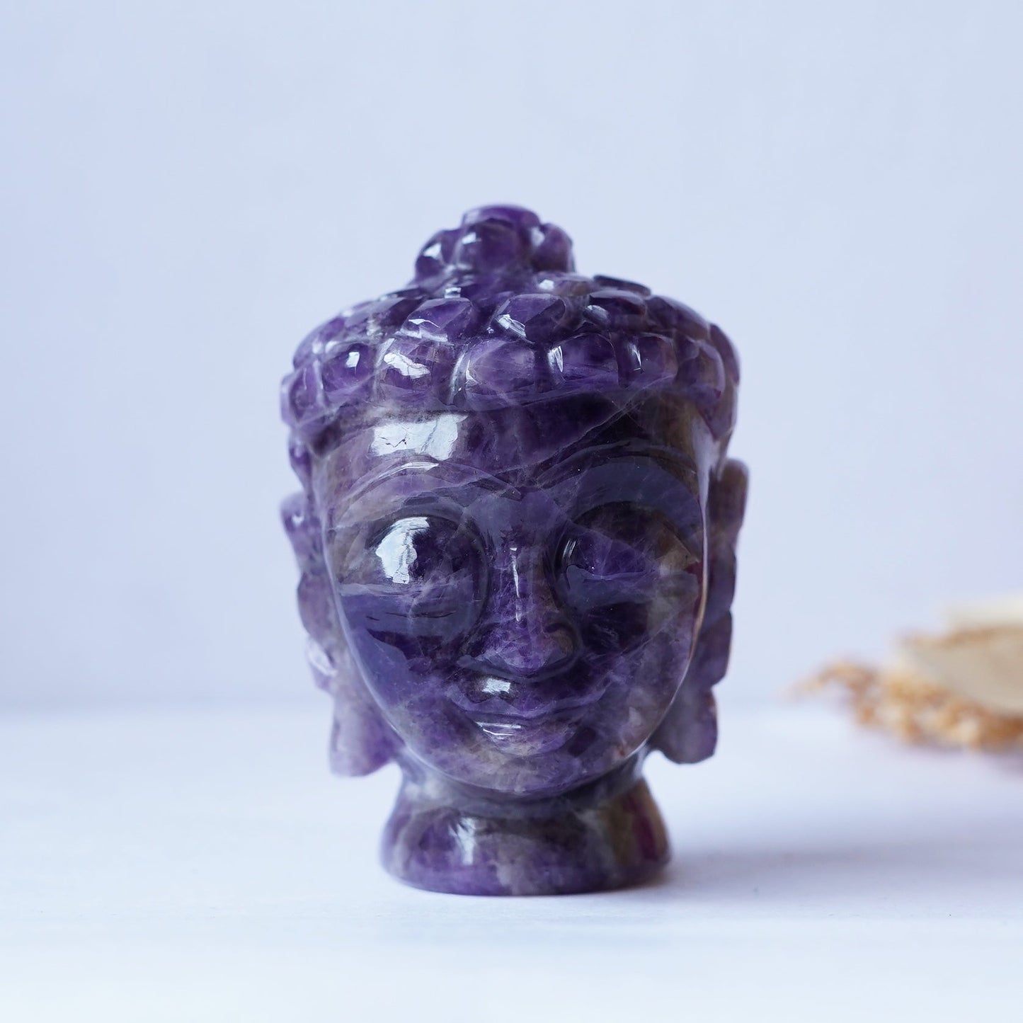 Purple Lepidolite BUDDHA  Carving