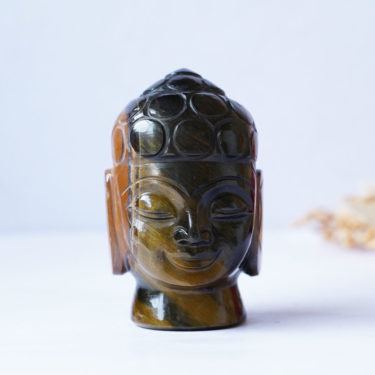 Brown Tiger's eye BUDDHA  Carving