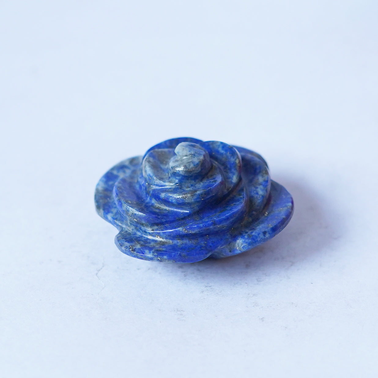 Fashionable Blue Lapiz Lazuli Rose Carving