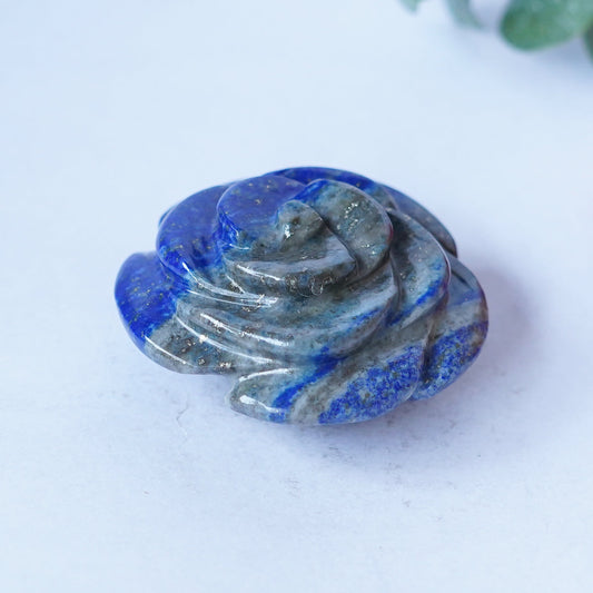 Top Quality Blue Lapiz Lazuli Rose Carving