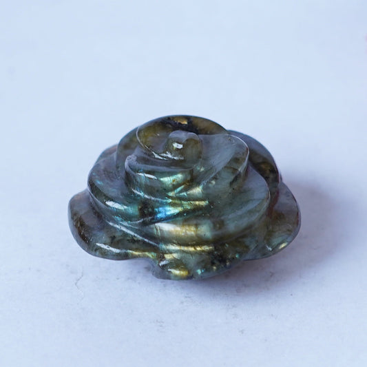 Gorgeous Blue Labradorite Rose Carving