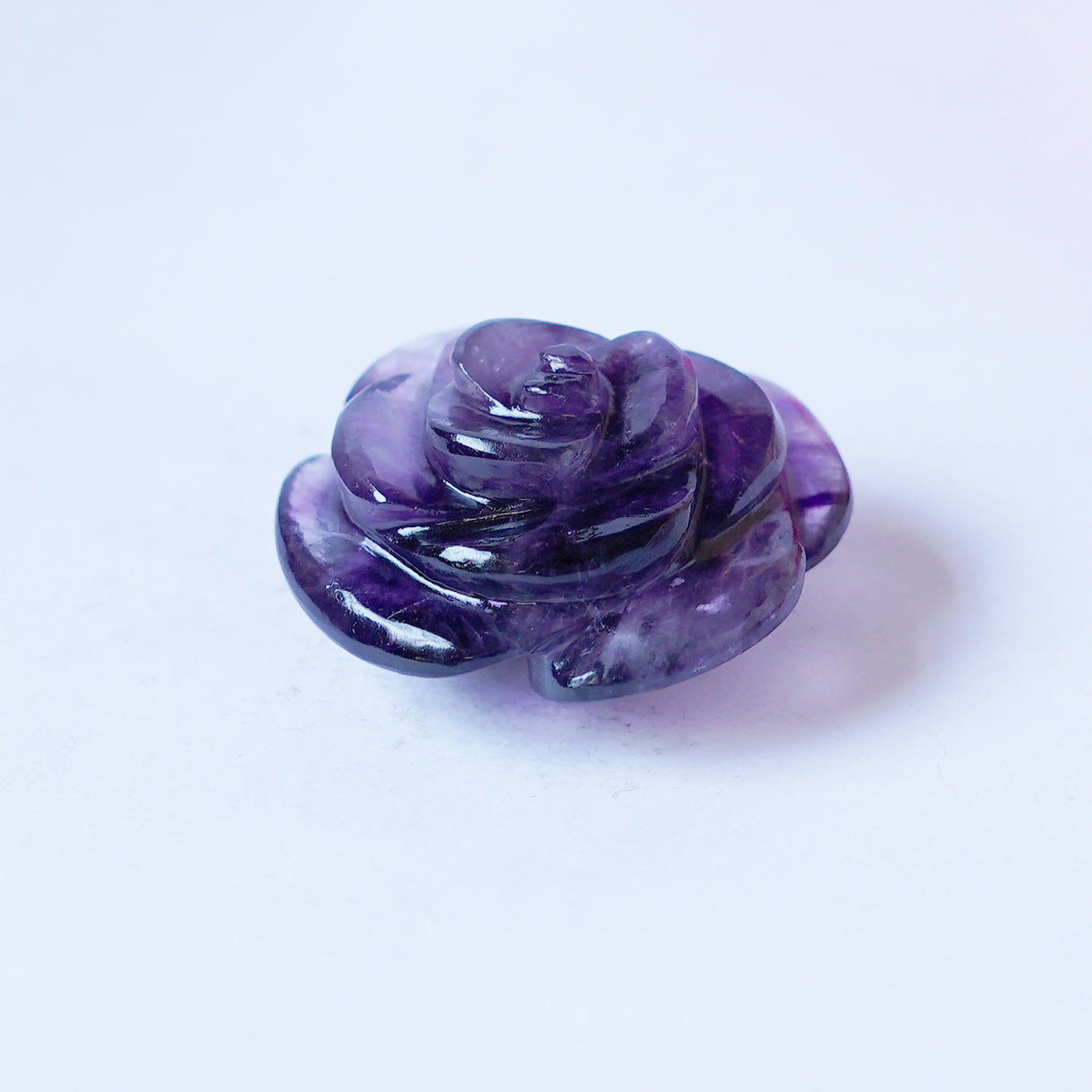 Gorgeous Purple Amethyst Rose Carving