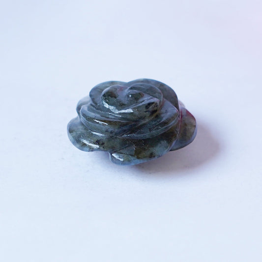 Top Quality Blue Labradorite Rose Carving