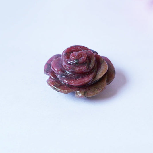 Charming Red Jasper Rose Carving