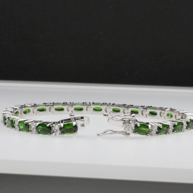 Wonderful Green Topaz Sterling Silver Bracelet