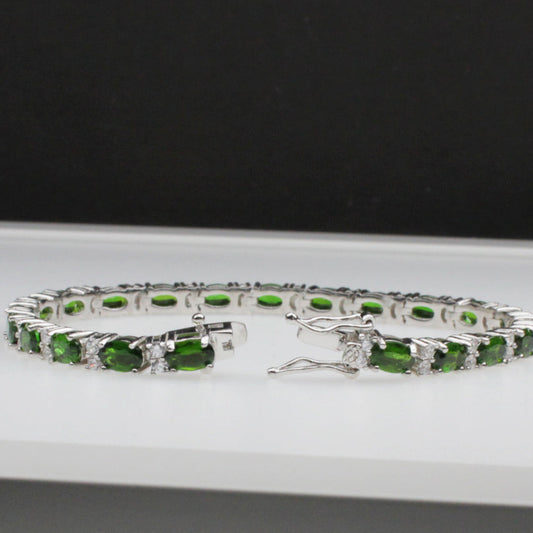 Wonderful Green Topaz Sterling Silver Bracelet