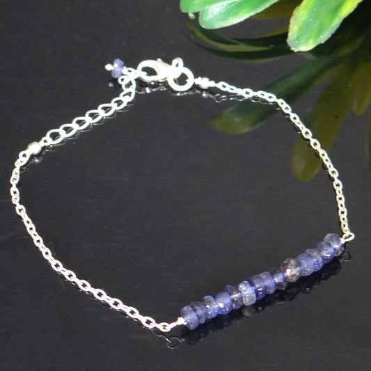 Amazing Iolite Sterling Silver Bracelet