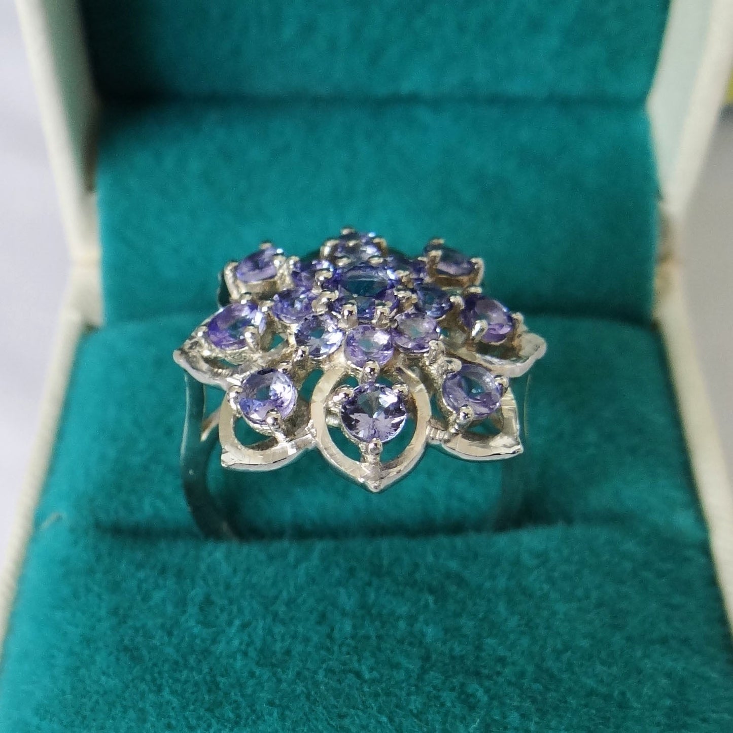 Gorgeous Tanzanite Sterling Silver Ring