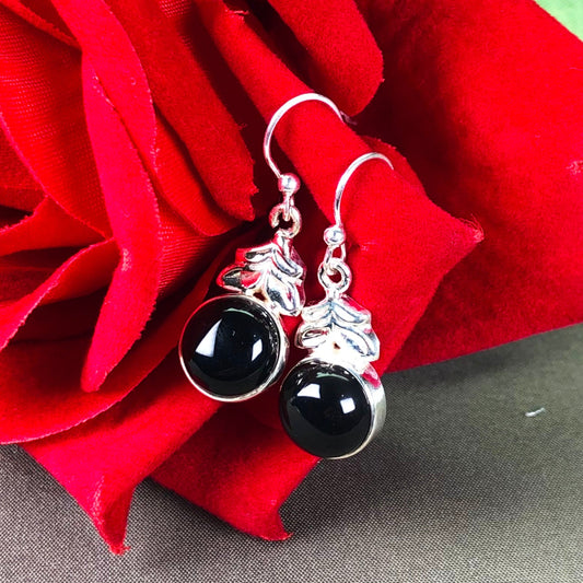 Beautiful Black Spinel Sterling Silver Earring