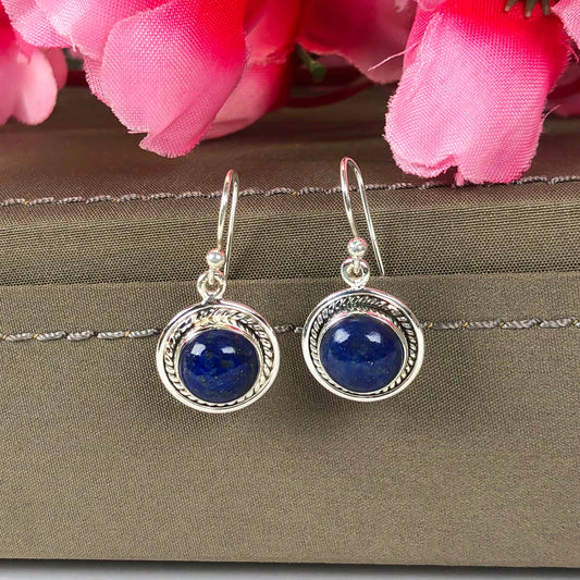 Alluring Lapis lazuli Sterling Silver Earring